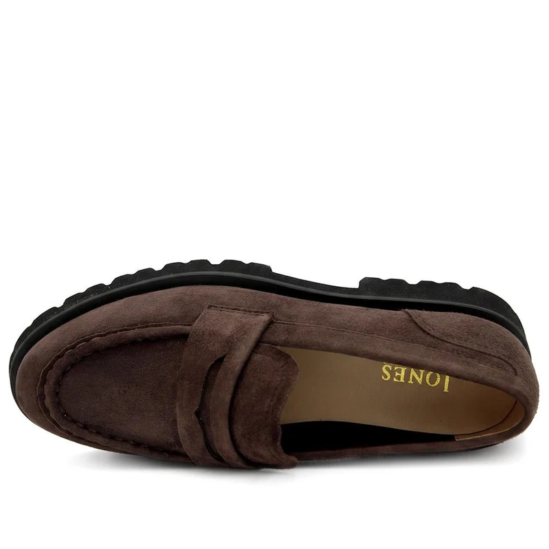 Palmela Chunky Leather Penny Loafers - PALMELA / 330 076 - Chocolate Suede