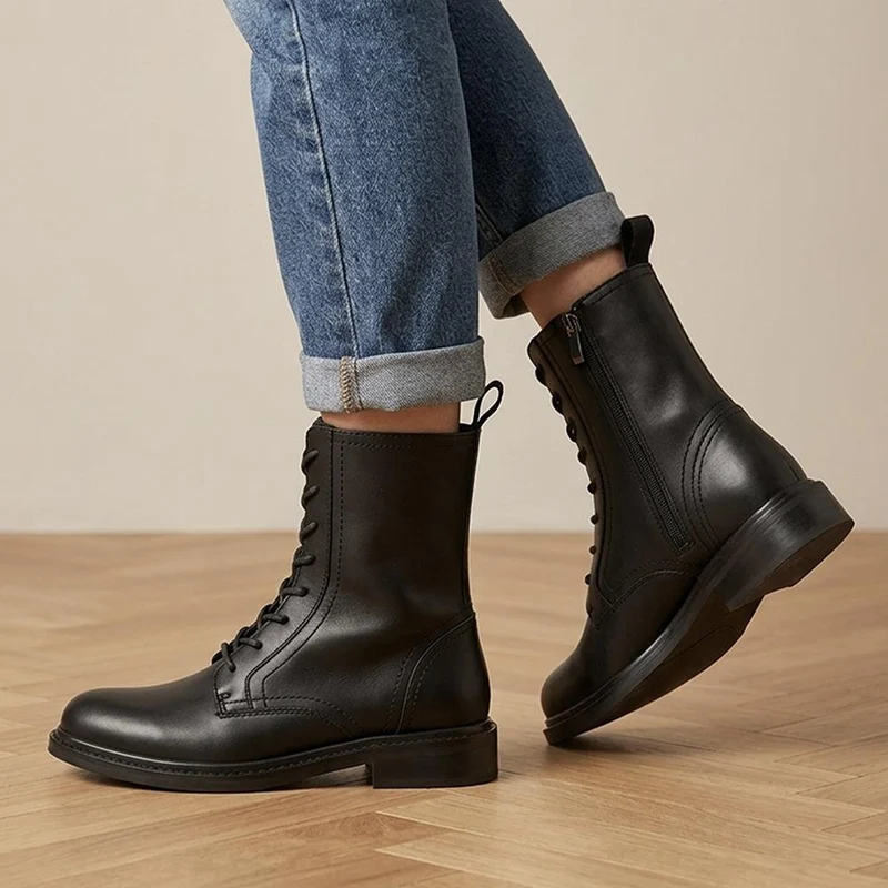 Lissa Leather Ankle Boots - LISSA / 330 088 - Black Leather