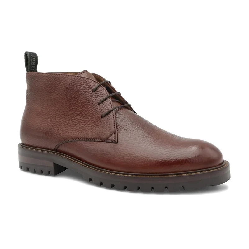 Galvano Leather Cushioned Chukka Boots - GALVANO / 329 982 - Tan Grain