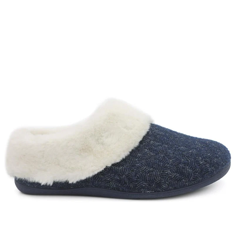 Feria Cushioned Full Slippers - FERIA / 330 048 - Navy