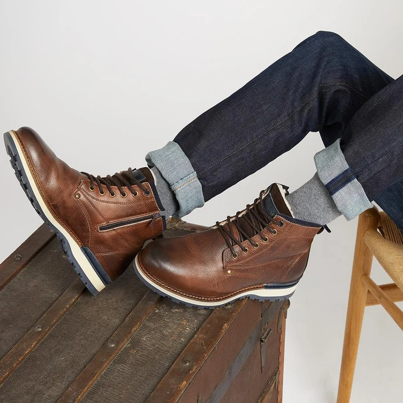 Ealing Leather Ankle Boots - EALING / 321 007 - Tan