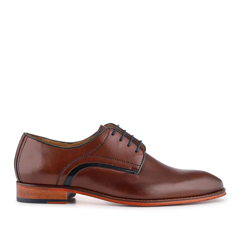 Jammer Smart Leather Lace-Up Shoes - JAMMER / 327 904 - Chestnut