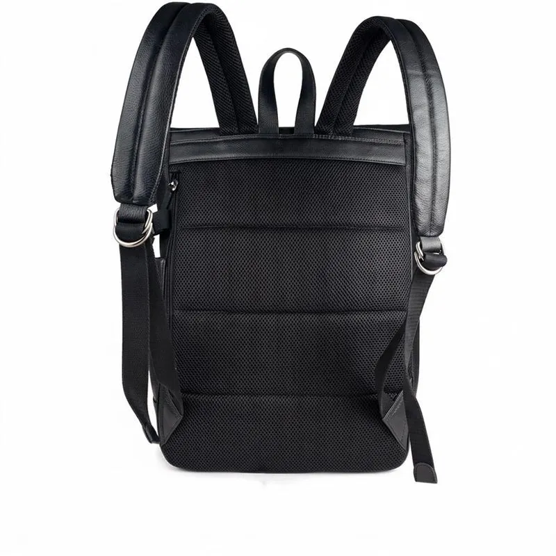 Uphall Leather Backpack - UPHALL / 328 520 - Black Grain