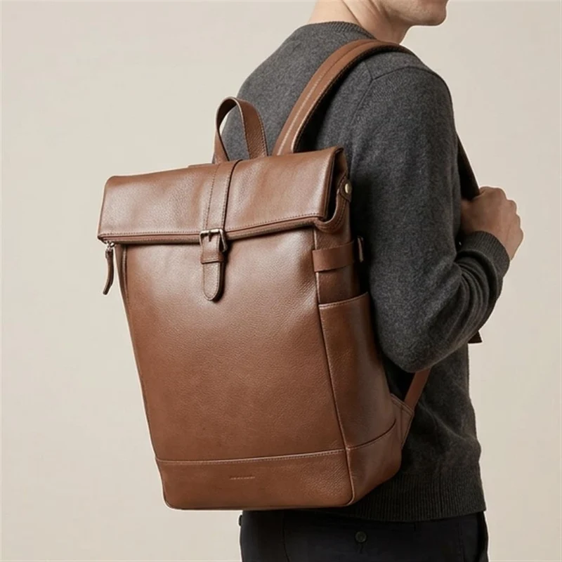 Uphall Leather Backpack - UPHALL / 328 520 - Tan Grain