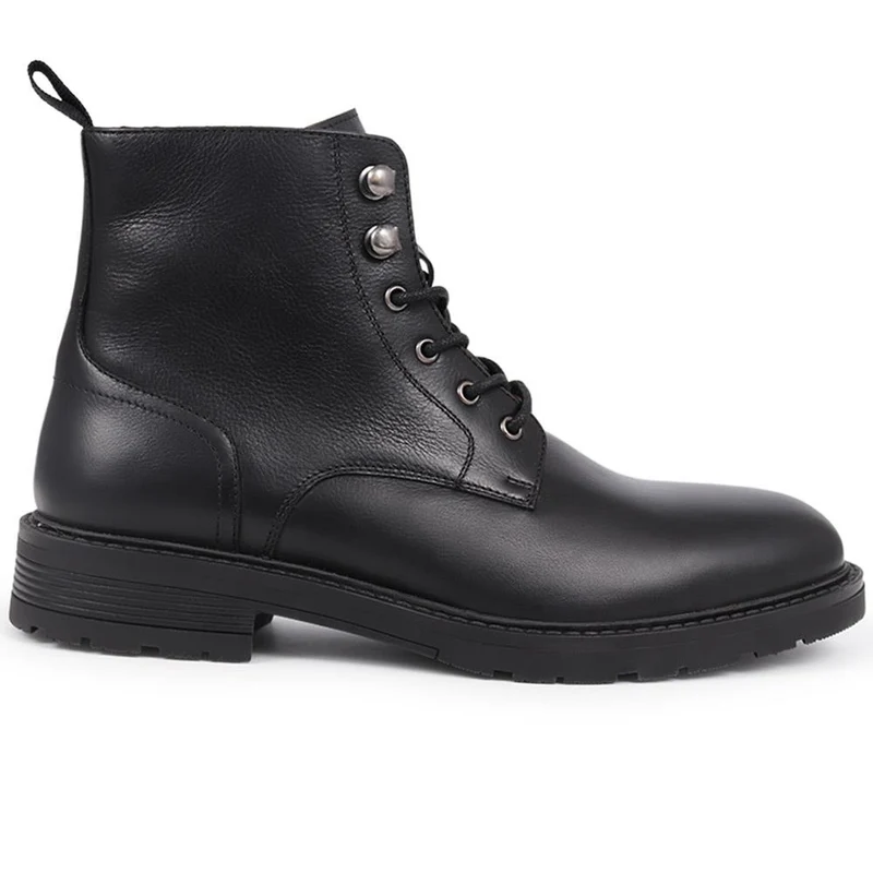 Derry Leather Lace-Up Boots - DERRY / 325 924 - Black
