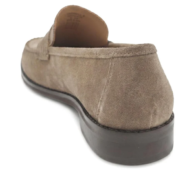Quennell Leather Penny Loafers - QUENNELL / 326 786 - Taupe Suede