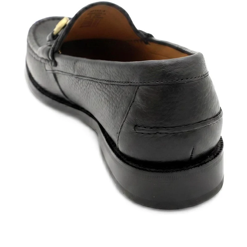 Roan Leather Slip-On Shoes - ROAN / 326 791 - Black Grain
