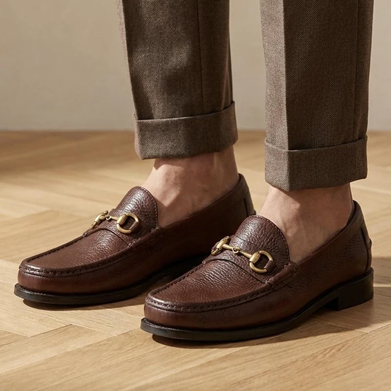 Roan Leather Slip-On Shoes - ROAN / 326 791 - Tan Grain