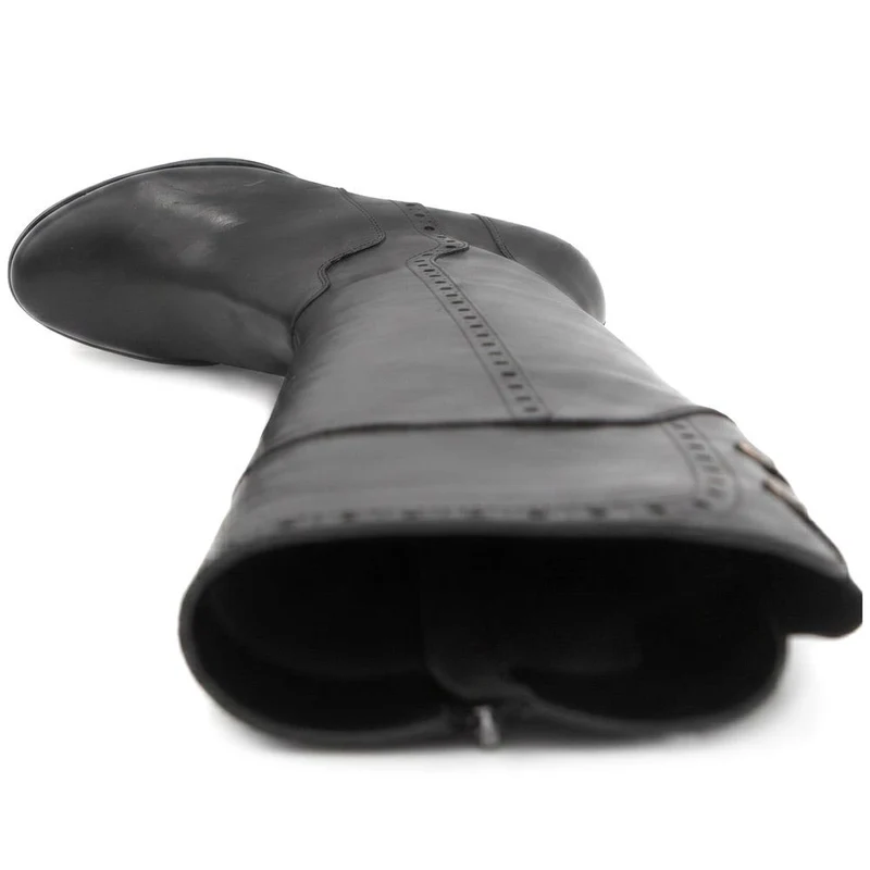 Rachel1 Extra Small Calf Fit Leather Long Boots - RACHEL1XS / 329 793 - Black