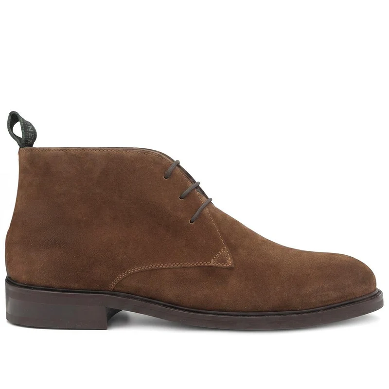 Deacon Wide Fit Suede Leather Chukka Boots - DEACONWIDE / 329 944 - Brown Suede