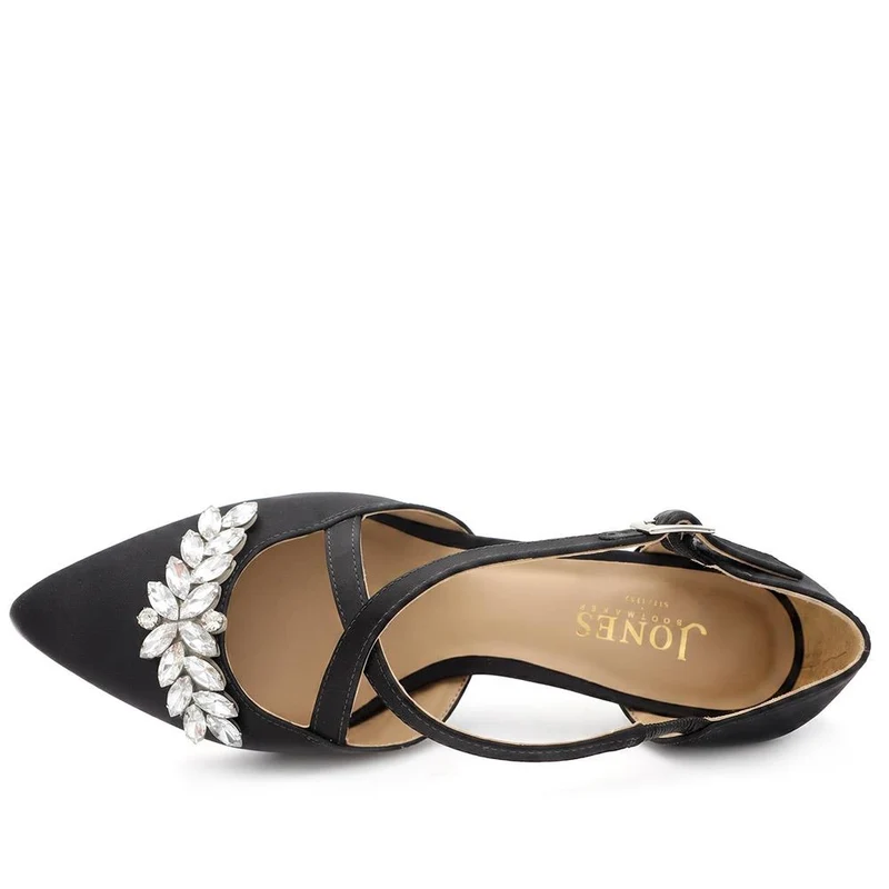 Ysa Leather Stiletto-Heeled Court Shoes - YSA / 327 455 - Black Satin