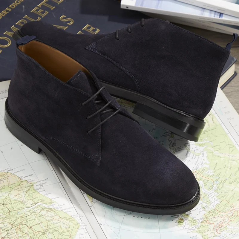 Deacon Suede Chukka Boots - DEACON / 319 224 - Navy Suede