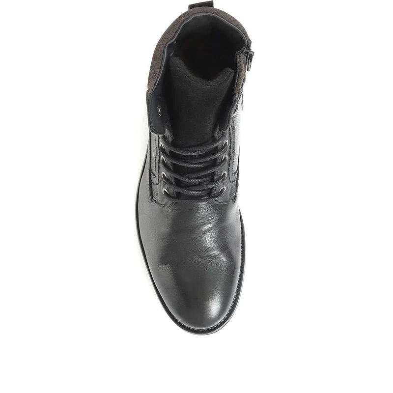 Docklands Leather Lace-Up Boots - DOCKLANDS / 321 008 - Black