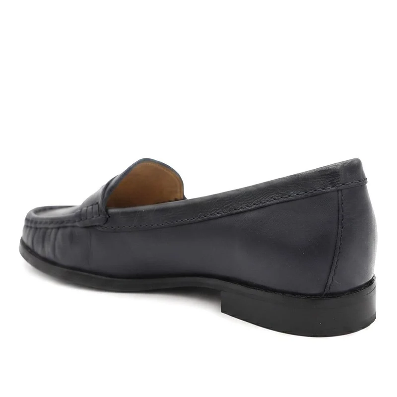 Tamsyn Smart Leather Penny Loafers - TAMSYN / 329 033 - Navy Leather