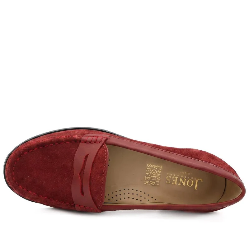 Jones 24/7 TamsynWide Leather Penny Loafers - TAMSYNWIDE / 329 035 - Red Suede