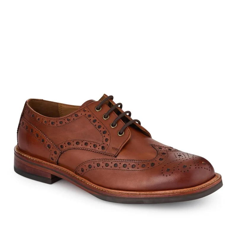 Bushwick1 Buffalo Leather Brogues - BUSHWICK1 / null - Cognac