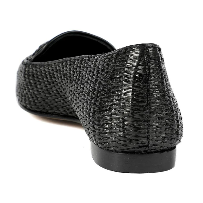 Sicily Leather Slip-On Shoes - SICILY / 326 204 - Black Rattan