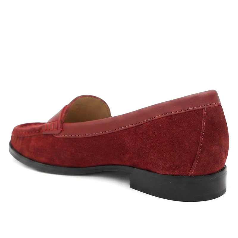 Tamsyn Smart Leather Penny Loafers - TAMSYN / 329 033 - Red Suede