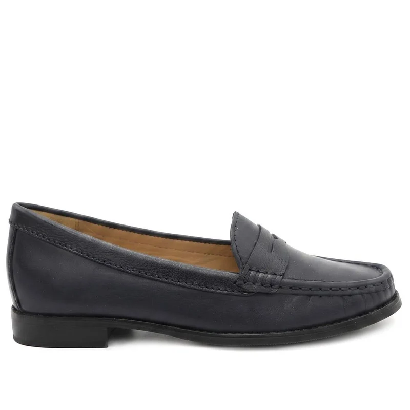 Jones 24/7 TamsynWide Leather Penny Loafers - TAMSYNWIDE / 329 035 - Navy Leather