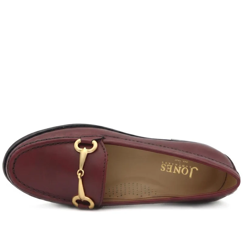 Lorella Leather Heeled Loafers - LORELLA / 327 456 - Burgundy Leather