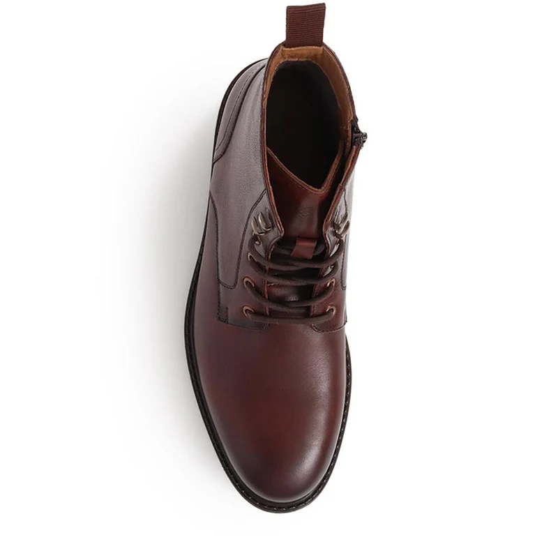 Derry Leather Lace-Up Boots - DERRY / 325 924 - Brown