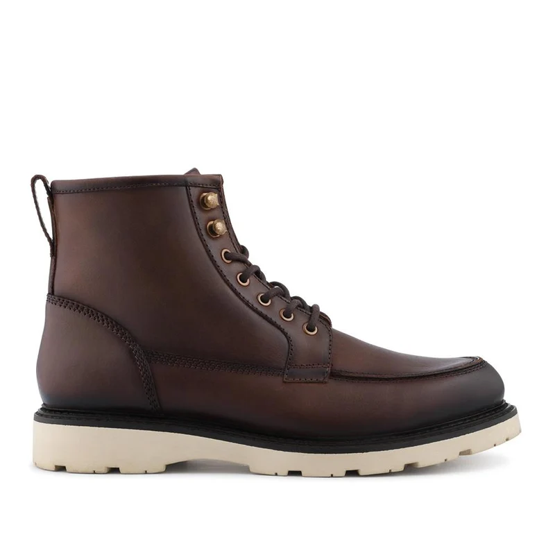 Essex Chunky Leather Boots - ESSEX / 328 074 - Dark Brown
