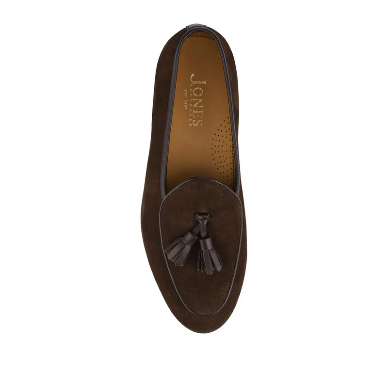 Camillo Smart Leather Tasselled Loafers - CAMILLO / 328 813 - Brown Suede