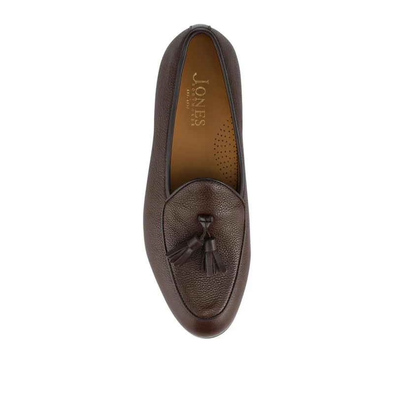 Camillo Smart Leather Tasselled Loafers - CAMILLO / 328 813 - Brown Grain