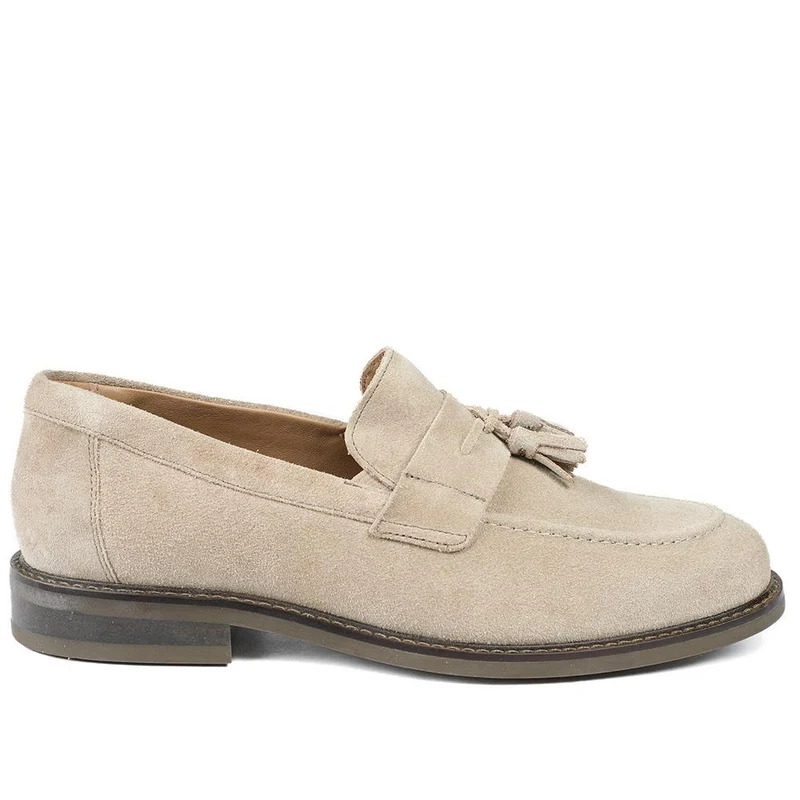 Rodrigo Wide-Fit Leather Tassel Loafers - RODRIGO / 327 901 - Sand Suede