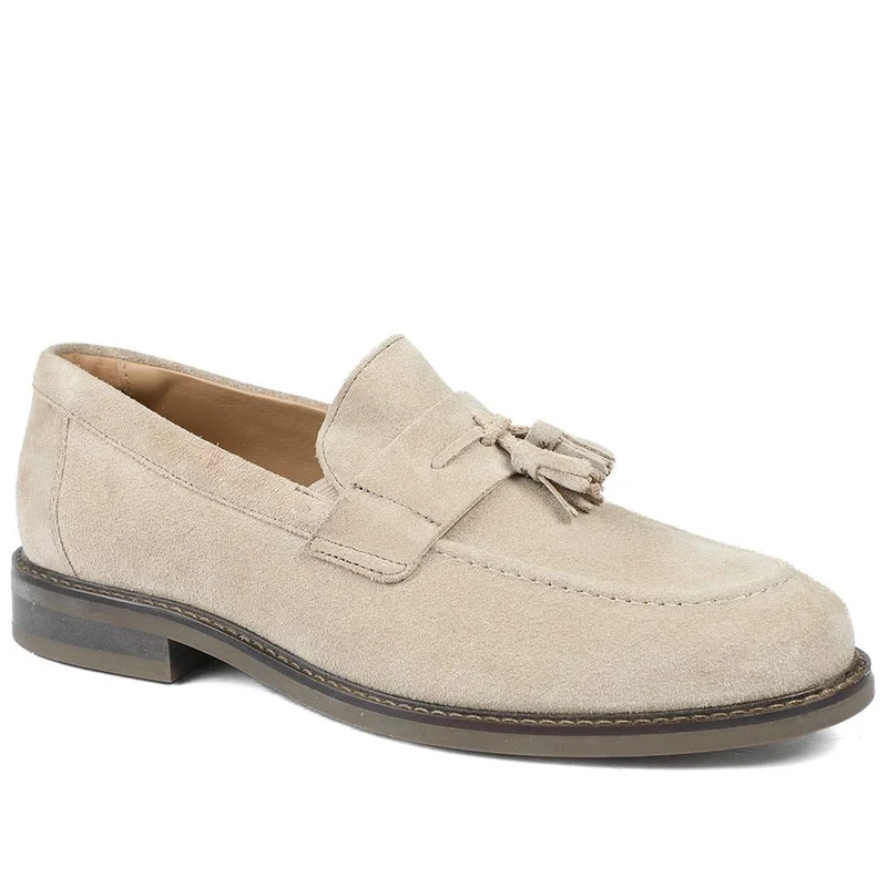 Rodrigo Wide-Fit Leather Tassel Loafers - RODRIGO / 327 901 - Sand Suede