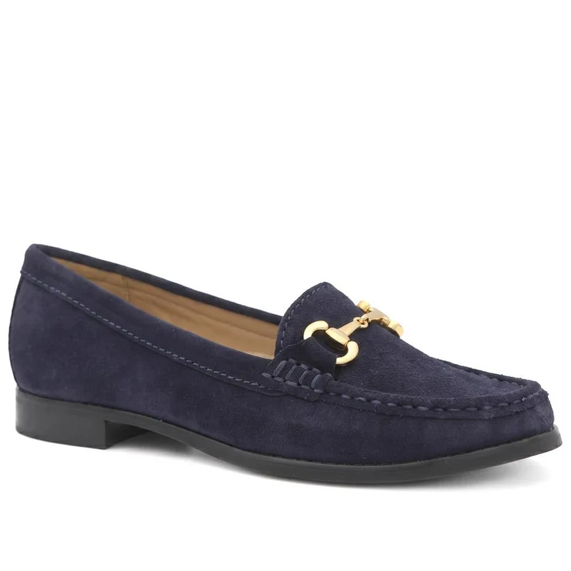 Lex Wide-Fit Suede Loafers - LEXWIDE / 328 250 - Navy Suede