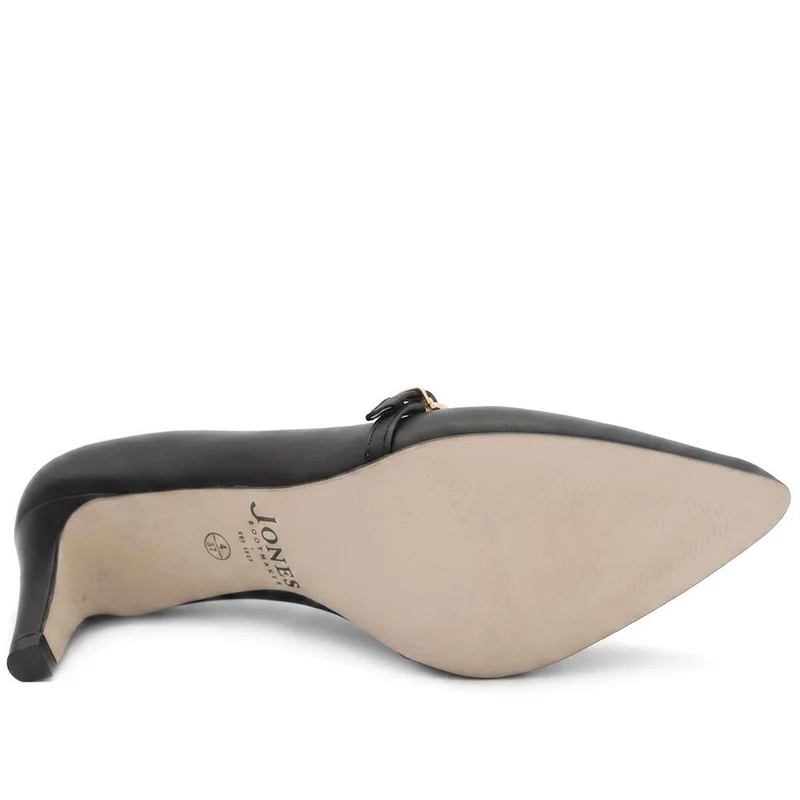 Zienna Leather Stiletto Heel Mary Janes - ZIENNA / 330 272 - Black Leather
