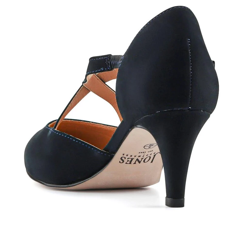YSA Wide Fit Leather Stilettos - YSAWIDE / 330 274 - Navy Nubuck