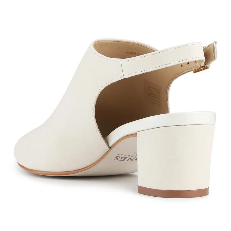 Xandra Smart Leather Slingback Peep Toe Sandals - XANDRA / 329 032 - Off White Nubuck