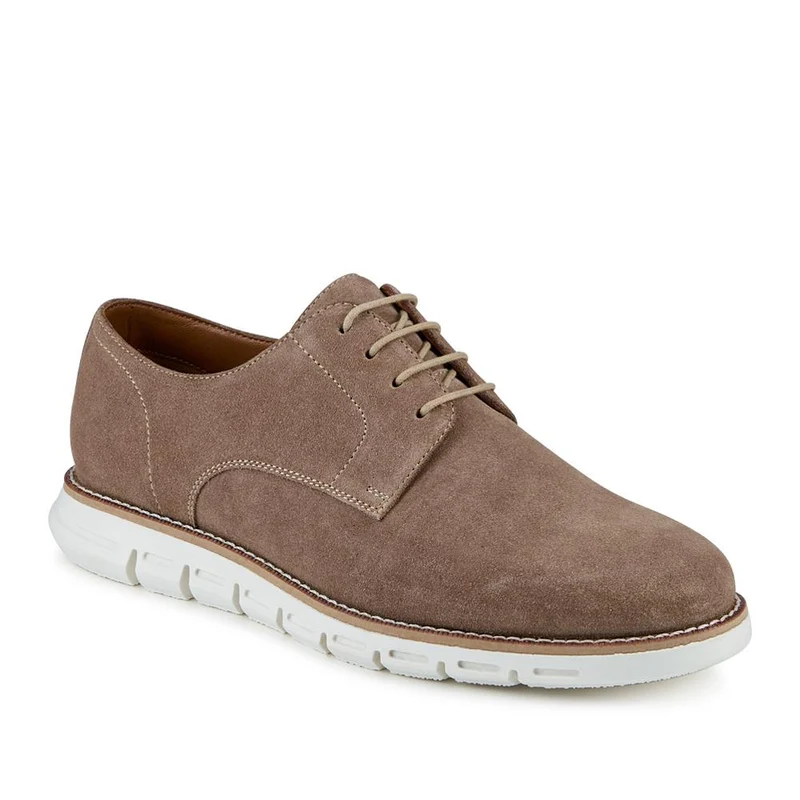 Longtown Leather Lace Up Cushioning Shoes - LONGTOWN / 328 825 - Sand Suede