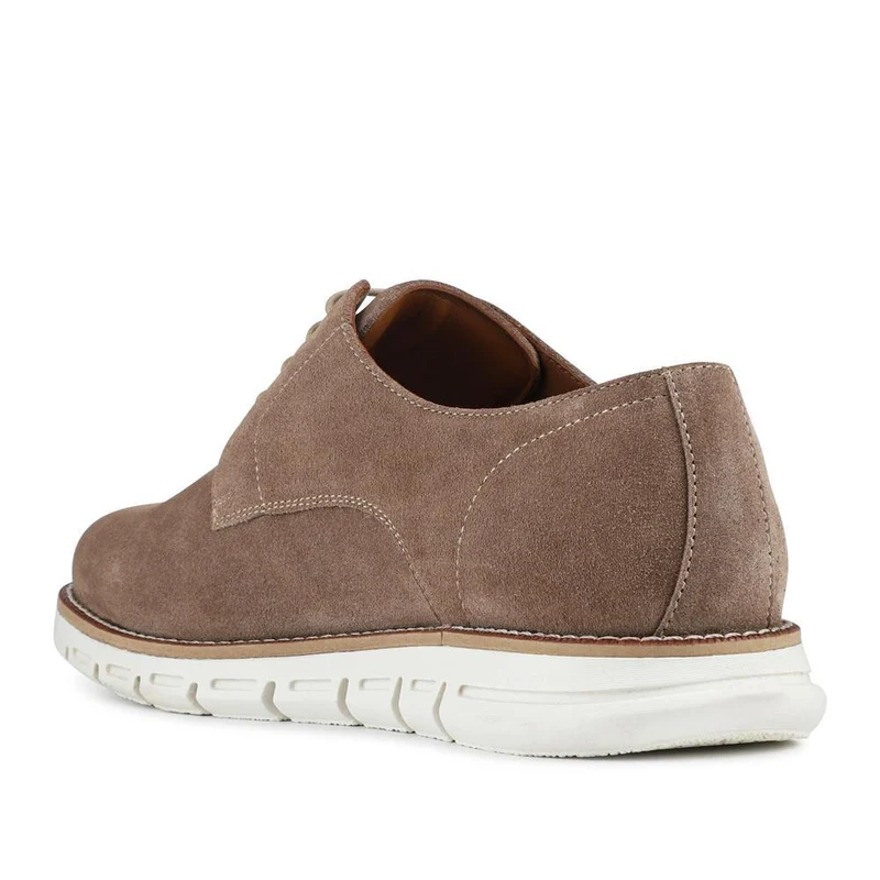 Longtown Leather Lace Up Cushioning Shoes - LONGTOWN / 328 825 - Sand Suede