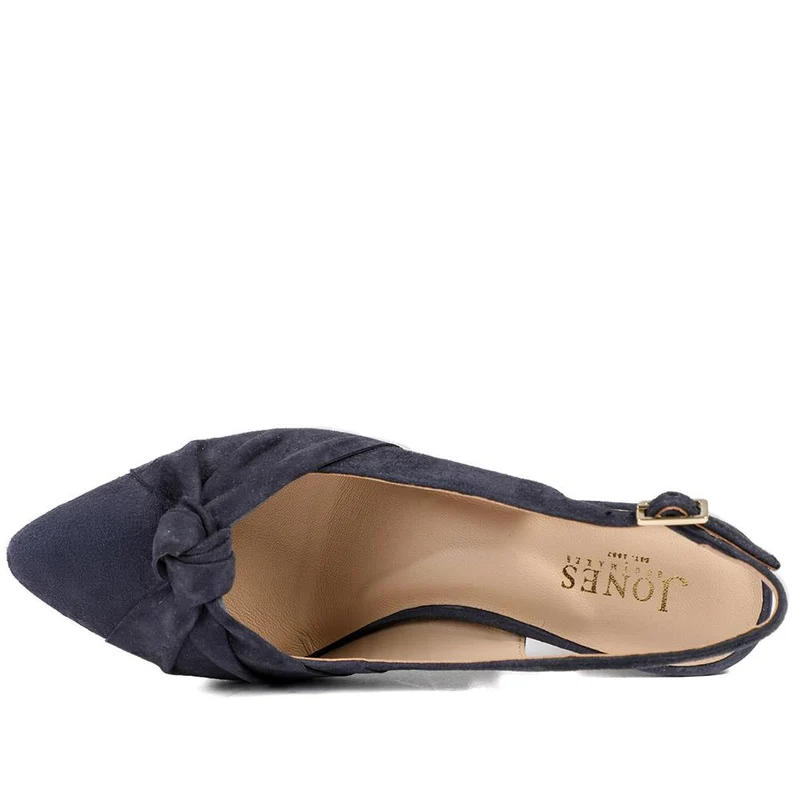 Zie Leather Bow Detailed Slingback Sandals - ZIA / 328 978 - Navy