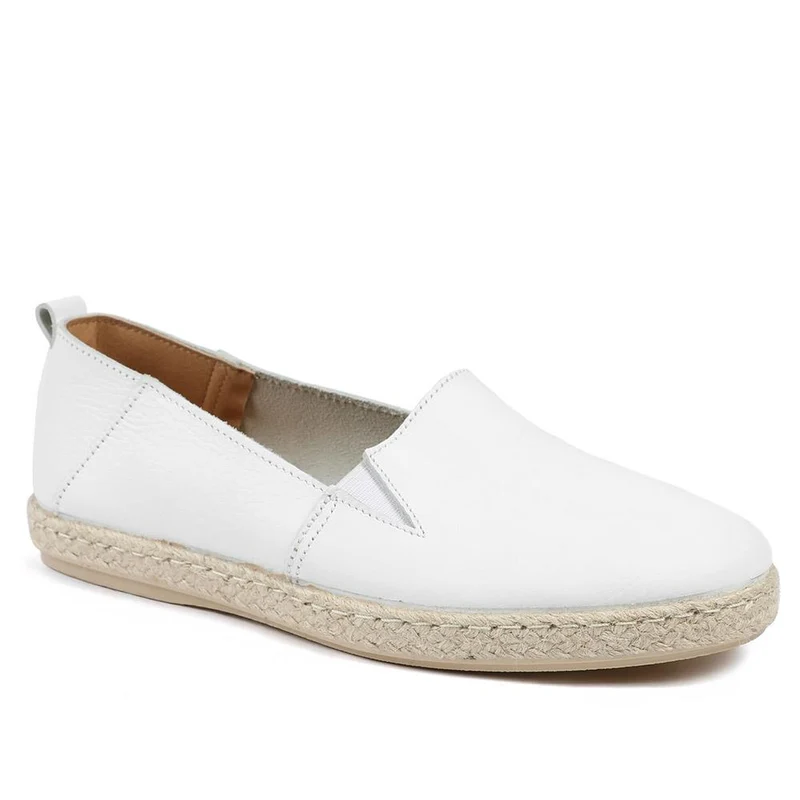 Milan2 Leather Espadrilles - MILAN2 / 329 055 - White Leather