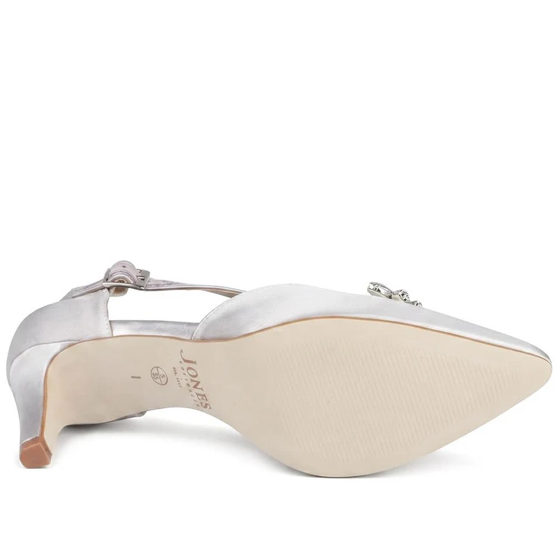 Ysa Leather Stiletto-Heeled Court Shoes - YSA / 327 455 - Oyster Satin
