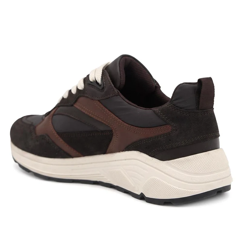 Azelia Leather Lace Up Trainers - AZELIA / 329 810 - Chocolate