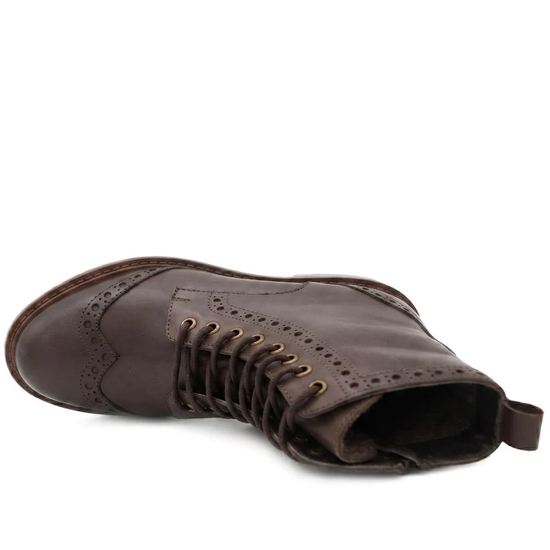 Noho Brogue Boots - NOHO / 326 023 - Brown Leather