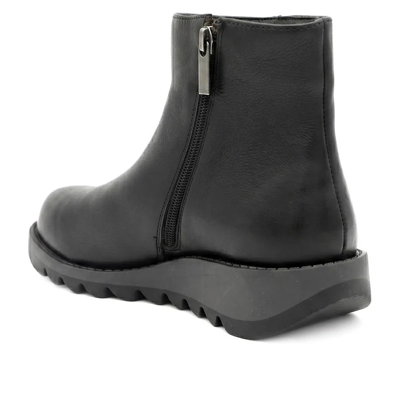 Marianne2 Leather Chunky Ankle Boots - MARIANNE2 / 329 732 - Black