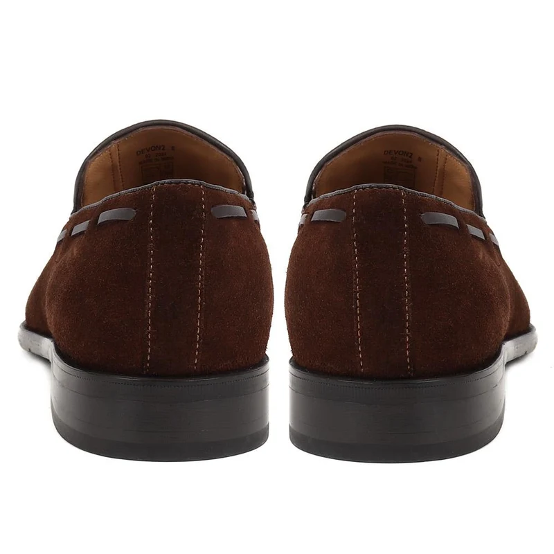 Devon2 Leather Loafers - DEVON2 / 324 972 - Brown Suede