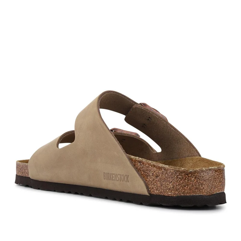 Leather Dual-Buckle Mule Sandals - BIRK41031 / 327 125 - Tobacco