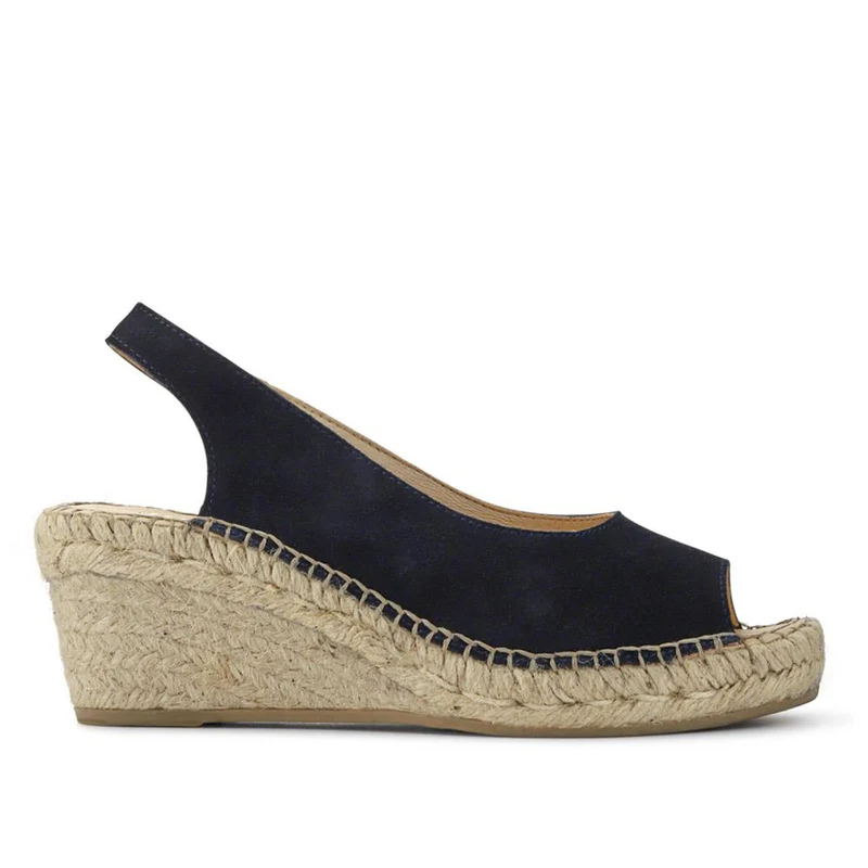 Wide-Fitting Leather Sandals - ROSANNAWIDE / 327 521 - Navy