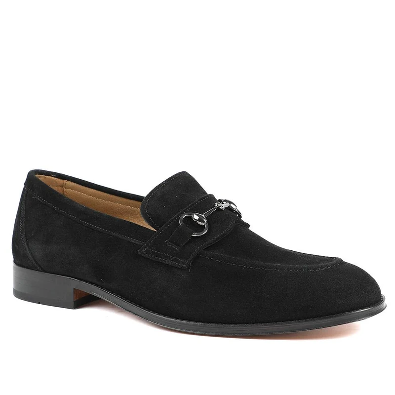 Reece Leather Loafers - REECE / 325 745 - Black Suede