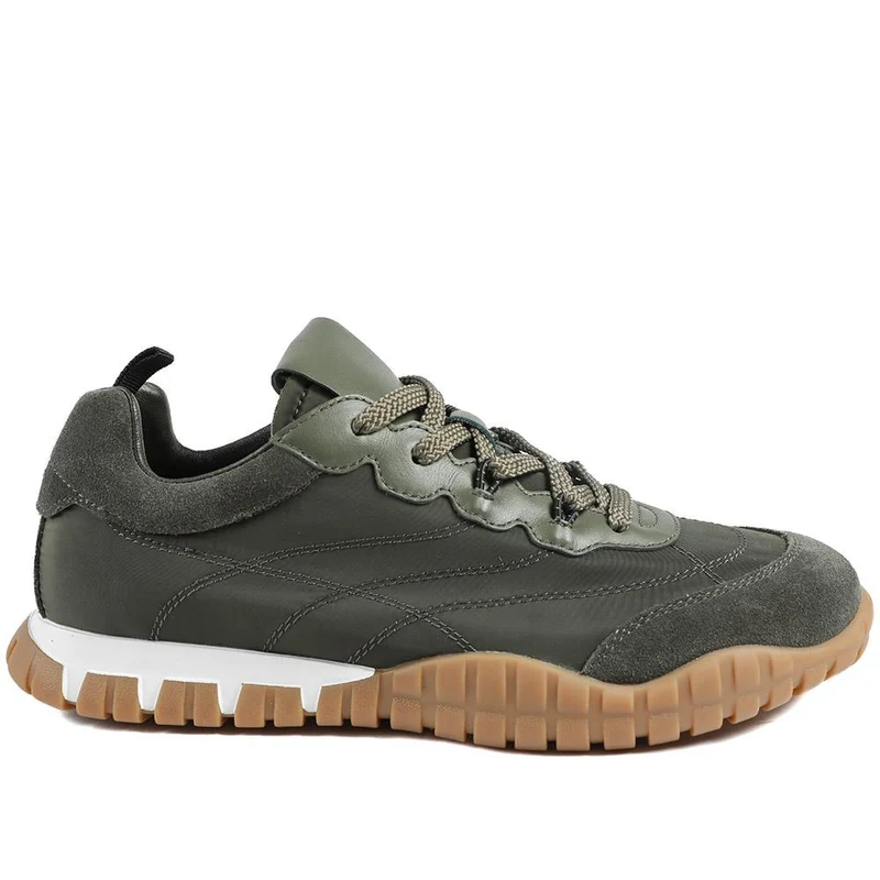 Amaris Leather Trainers - AMARIS / 329 016 - Khaki