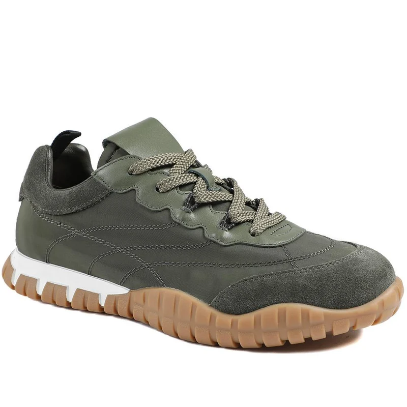 Amaris Leather Trainers - AMARIS / 329 016 - Khaki