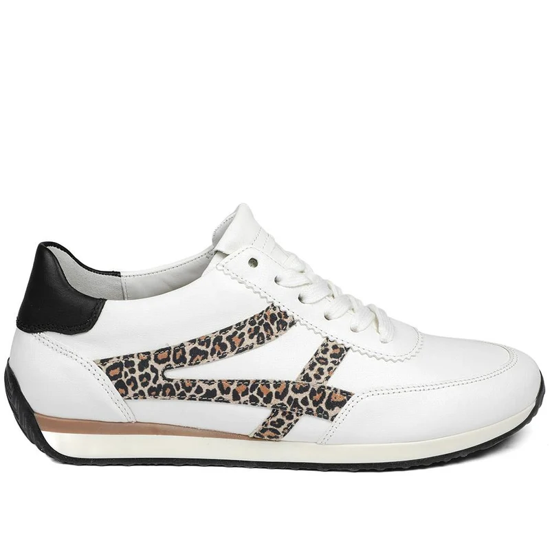 Gabor Globe Wide Fit Leather Trainers - GAB43509 / 328 760