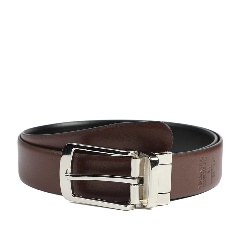Valentino Reversible Leather Belt - VALENTINO / 328 613 - Black-Brown